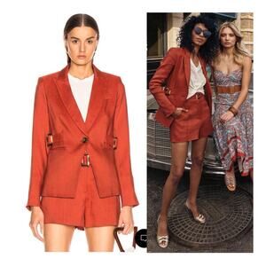 Veronica Beard Jacket Baltazar Dickey Blazer Linen Blend Clay Office Career 10